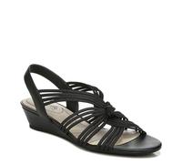 LifeStride Women's Yvette Strappy Wedge Sandal, Black, 6.5 UK