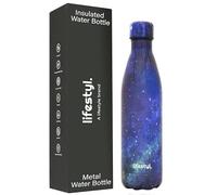 LIFESTYL. Stainless Steel Water Bottle | 24 Hrs Cold&12 Hrs Hot| Thermoshield Technology Vacuum Insulated Metal, Leak-Proof, Hike, Walks, Gym, Yoga, Cycling (Galaxy Dark Blue, 1000, Milliliters)