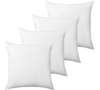 Lifestyle comfort ltd LSC 4 Pack Luxury 18” x 18” 45cm x 45cm Cushion Inserts Hollow Fibre Cushion Pads Bounce Back Square Cushion Inner for Sofa Bed Couch Scatter Cushions (18X18 CM, PACK OF 4)