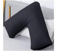 Lifestyle comfort ltd LSC Pregnancy V Pillow with Polycotton Pillowcase Orthopedic V Shaped Pillow for Maternity Nursing & Body Support Comfortable Support for Head Neck Back & Legs (Black)