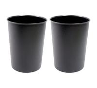 Lifestyle comfort ltd LSC Round Trash Can Bin Lightweight & Sturdy Plastic 5L Waste Paper Bin for Office Kitchen Bedroom & Bathroom Waste Basket Garbage Can Home Office Accessories (PACK OF 2 BLACK)