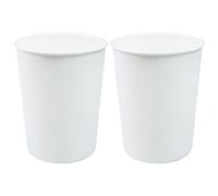 Lifestyle comfort ltd LSC Round Trash Can Bin Lightweight & Sturdy Plastic 5L Waste Paper Bin for Office Kitchen Bedroom & Bathroom Waste Basket Garbage Can Home Office Accessories (PACK OF 2, WHITE)