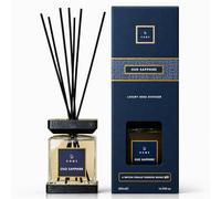 Lifestyle Home Collection Luxury Square Reed Diffuser | Oud Sapphire 500ml Long Lasting Home Fragrance Diffuser | Sticks & Base Tray | Vetiver Cherry Leather | Elegant Room Diffusers Gift for Women