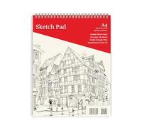 Lifestyle Planners Canterbury Sketch Pads (Two Pack) - Quality A4 Spiral Bound Hardback Sketch Pads - 100 Pages (50 Sheets) of Durable Acid Free White 100gsm Drawing Cartridge Paper