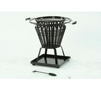 LIFESTYLE SIGNA STEEL BASKET WITH FIREPIT BBQ LOG NEW IN BOX LFS703 PIT FIRE