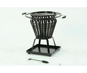 LIFESTYLE SIGNA STEEL BASKET WITH FIREPIT BBQ LOG NEW IN BOX LFS703 PIT FIRE