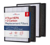 LifeSupplyUSA (2-Pack) Filter Replacement Set Compatible with Hathaspace HSP001 Smart True HEPA Air Purifier Deodorizer