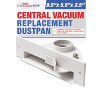 LifeSupplyUSA Central Vacuum Automatic Dust Pan Sweep Inlet Valve Compatible with VacPan, Eureka, Nutone, Honeywell, Dirt Devil - Black