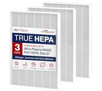 LifeSupplyUSA True HEPA Filter Replacement Compatible with Winix PlasmaWave 115115, Size 21 Air Purifier (3-Pack)