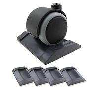 Lifeswonderful - 4X Dark Grey Rubber Castor Cups - Non Slip - Protect Your Floors & Prevent Wheeled Furniture & Divan Beds from Rolling