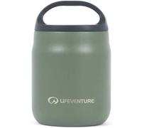 Lifeventure 74552 TiV Insulated Food Flask, with Screw-Lid and Handle, 600ml Thermal, Stainless Steel, 600 milliliters, Khaki