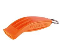 Lifesystems Super-Loud Emergency Triple-Chamber Hurricane Whistle with Lanyard for the Outdoors, Camping and Hiking, Orange