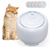 LIFETAIL Cat Water Fountain Indoor Wireless Pet Fountains for Drinking 1.8L/63oz Automatic Water Fountains for Cats and Small Dogs with Ultra-Quiet Pump and 5 Replacement Filters
