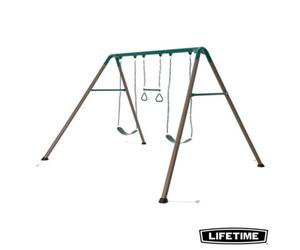 Lifetime 11 Ft. X 9.5 Ft. Kids Swing Set (Earthtone Colors)