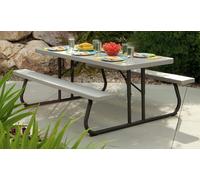 Lifetime 6 Seater Plastic Picnic Table - Grey