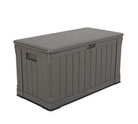 LIFETIME 60089 439 Litre (116-Gallon) Storage Box for Indoor or Outdoor Use Rigid Dual-Wall HDPE - Dark Brown