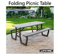 Lifetime 6ft Craftsman 8 Seats Folding Picnic Bench Table with Steel Frame