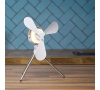 Lifetime Air Desk USB Fan with Remote, LED Light, Quiet & Compact for Home