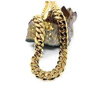 Lifetime Bling Gold Cuban Link Chain Necklace for Men/Women Real 11MM 14K Diamond Cut Heavy w Solid Thick Clasp Hip Hop (28)