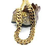 Lifetime Bling Gold Cuban Link Curb Chain Necklace for Men, Women Thick Miami Real 14MM 14K Diamond Cut Heavy w Solid Thick Clasp Hip Hop Durable Urban Street-wear No Tarnish (26)