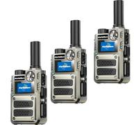 [Lifetime Free] Unlimited Range Walkie Talkies 4G LTE Long Range Two-Way Radios with Nationwide & Global Range,Multi-Function Light & SOS Alert Poc Radios for Wilderness Hiking,Truck Fleet (3 Pack)