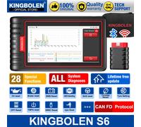 Lifetime Free Update Newest KINGBOLEN S6 CAN FD All System Car Diagnostic Tools Auto OBD Scanner Bluetooth 28 Resets Auto Vin ALL System 28 Resets