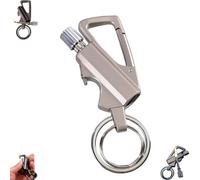 Lifetime lighter,Permanent Match Infinity Lighter with Multitool Keychain Bottle Opener,Waterproof Reusable Matchstick,Forever Match for Outdoor Survival,Great Gift Ideas(Silver)