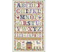 Lifetime Samplers ABC Traditional Alphabet Sampler - Complete Cross Stitch kit on 14 aida with Clear Colour Chart