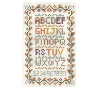 Lifetime Samplers Autumn Alphabet Mini Sampler - Complete Cross Stitch kit on 14 aida with Clear Colour Chart
