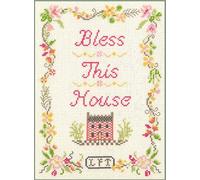 Lifetime Samplers Bless This House' Sampler - Complete Cross Stitch kit on 14 aida with Clear Colour Chart