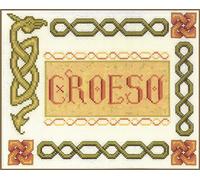 Lifetime Samplers Croeso Welsh Welcome - Complete Cross Stitch kit on 14 aida with Clear Colour Chart