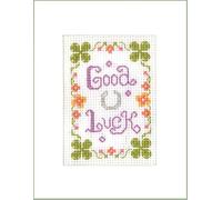 Lifetime Samplers & Decorative Textiles Good Luck Card - Complete Cross Stitch kit with Clear Colour Chart