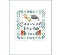 Lifetime Samplers & Decorative Textiles Mini Graduation Congratulations Card kit - Complete Cross Stitch kit on 16 Ivory aida