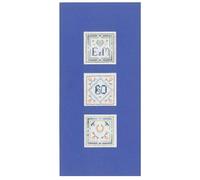 Lifetime Samplers & Decorative Textiles Windows Diamond Anniversary Card with - Complete Cross Stitch kit on 16 aida with Clear Colour Chart