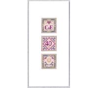 Lifetime Samplers & Decorative Textiles Windows Ruby Anniversary Card with - Complete Cross Stitch kit on 16 aida with Clear Colour Chart