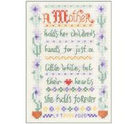 Lifetime Samplers Mini Mother's Day Sampler - Complete Cross Stitch kit on 14 aida with Clear Colour Chart