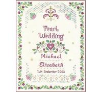 Lifetime Samplers Pearl Wedding Anniversary Sampler - Complete Cross Stitch kit on 14 aida with Clear Colour Chart