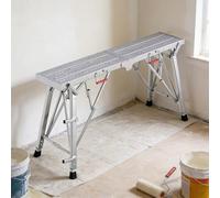 Lifetime Structural Warranty Folding Scaffolding Platform, 500LBS Heavy Duty Steel Work Platform for Professional & Home Use