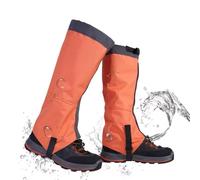 Lifetooler Gaiters for Women Men, Waterproof Durable Walking Hiking Gators Gortex Outdoor Ankle Leg Gaiters,420D Anti-Tear Nylon Material Boot Gaiters for Trekking Cycling Golf (L, orange)