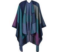 Lifetooler Shawls for Women Elegant Knitted Poncho Cape Open Front Cardigan Reversible Oversized Plain Shawl for Evening Wedding