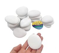 lifetop 24PCS White Painting Rocks, 1.2"-2.0" DIY Rocks Flat & Smooth Kindness Rocks for Arts, Crafts, Decoration, Medium Rocks for Painting ，Hand Picked for Painting Rocks