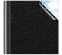 Lifetree Blackout Window Film Privacy for Glass Windows 100% Total Black Out Day and Night No Glue Static Cling Light Blocking Tint for Bedroom (Black, 44.5 * 400cm)