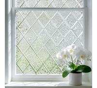 Lifetree Frosted Window Film Privacy, 75 x 200cm | Static Cling Decorative Film for Glass Windows, UV Protection Anti Glare, Ice Flower, No Glue Removable for Home Bathroom