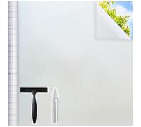 Lifetree Frosted Window Film Privacy with Tools, Matt, 30×200 cm | Opaque Film for Glass Windows, Static Cling Non-Adhesive Frosting Film UV Sun Blocker for Home Office Bathroom