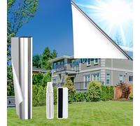 Lifetree One Way Window Film Privacy Reflective Mirror Window Film with Adhesive Anti Glare UV Sun Blocker Window Tint Film for Home Office Silver 115x300cm