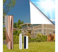 Lifetree One Way Window Film Privacy Reflective Mirror Window Film with Adhesive Anti Glare UV Sun Blocker Window Tint Film for Home Office Brown 90x200cm