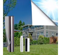 Lifetree One Way Window Film Privacy Reflective Mirror Window Film with Adhesive Anti Glare UV Sun Blocker Window Tint Film for Home Office Black 44.5x400cm