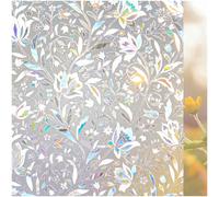 Lifetree Stained Glass Window Film Privacy 90x200cm, Self-Adhesive Rainbow Decorative Frosted Window Film with UV Protection Ideal for Home Office or Bathroom