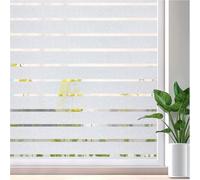 Lifetree Window Film Privacy for Glass Windows, Frosted, 115 x 300cm | Stripe Patterns Static Cling No Glue UV Protection Window Sticker Cover For Home Office