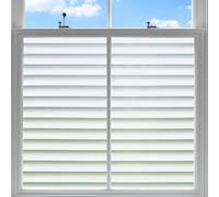 Lifetree Window Film Privacy for Glass Windows Frosted Stripe Patterns Static Cling No Glue UV Protection Window Sticker Cover for Home Office (Venetian Blinds, 75 * 200cm)